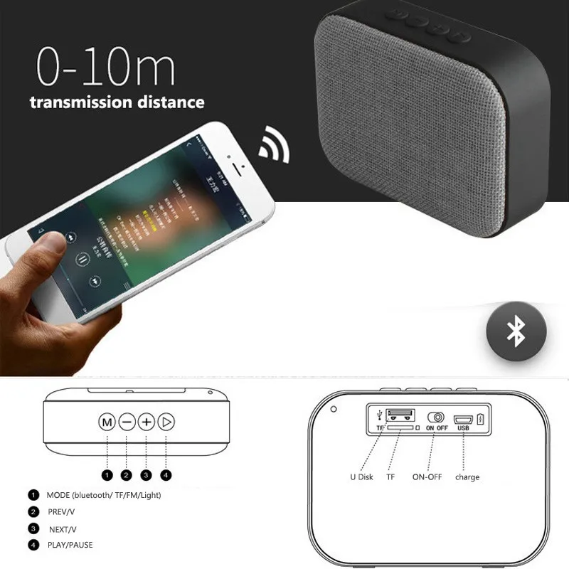 Мини Bluetooth Колонка Портативная Беспроводная Громкая для телефона