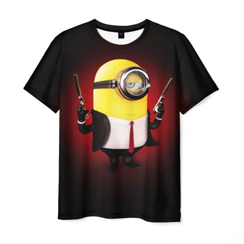 Мужская футболка 3D Minion Hitman|Мужские футболки| |