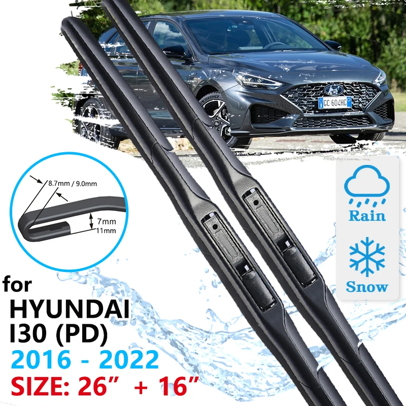 

Щетка стеклоочистителя передняя для Hyundai i30 PD Elantra GT 2016 ~ 2022