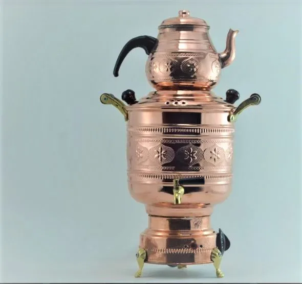 Качественный самовар из натуральной меди с гравировкой|Столовые сервизы| |