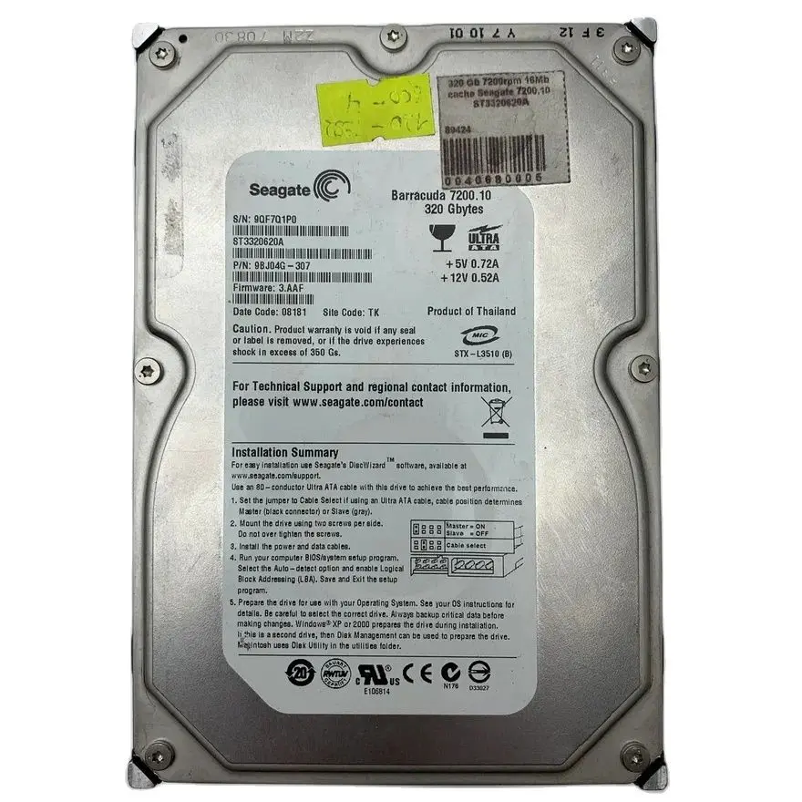 Жесткий диск Seagate ST3320620A 320gb ide |