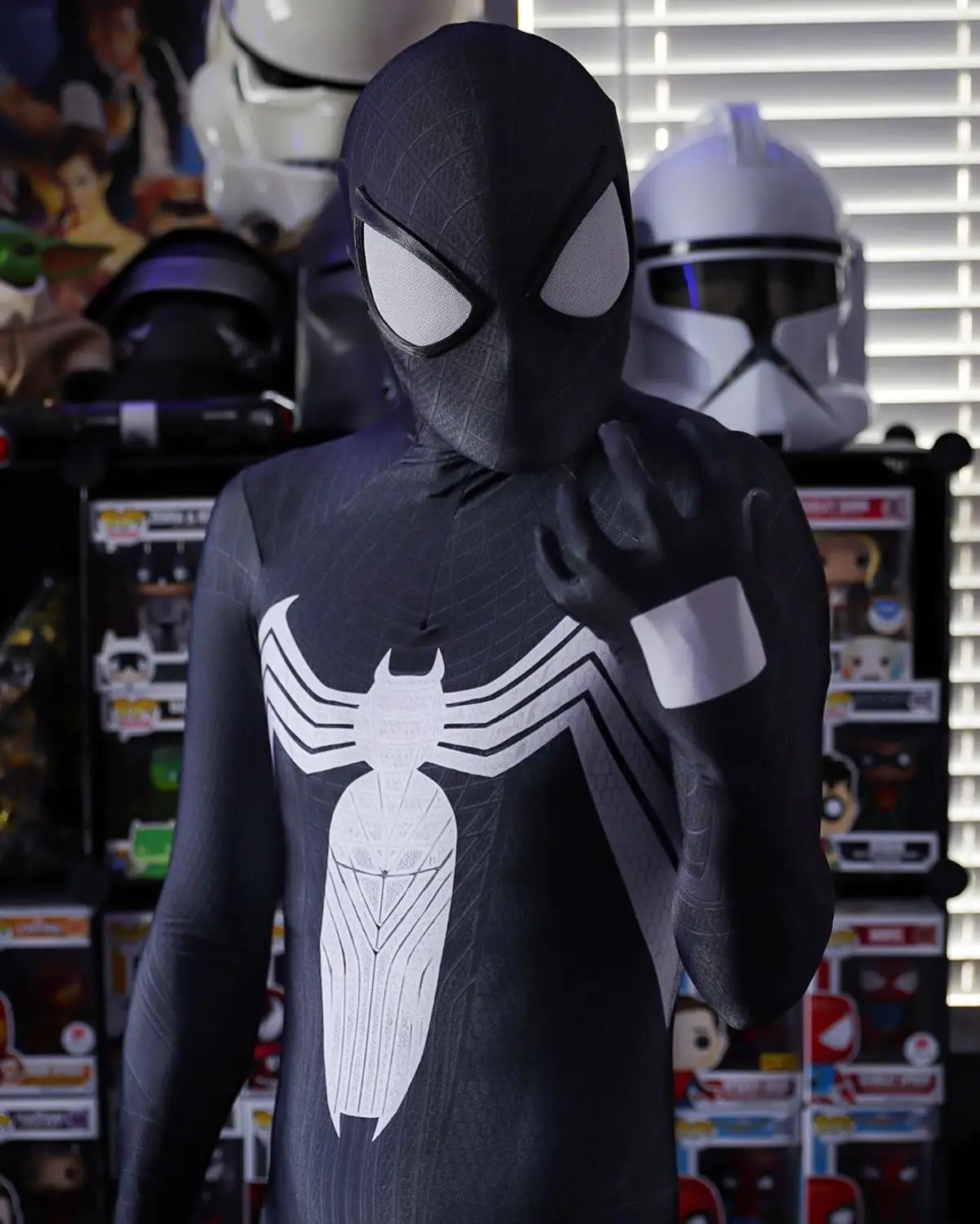 Костюм супергероя Symbiote косплей костюм на Хэллоуин полноразмерный комбинезон