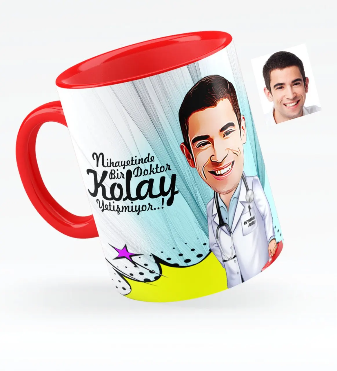 

Personalized Mr Doctor Caricature Of Red Mug Cup-6