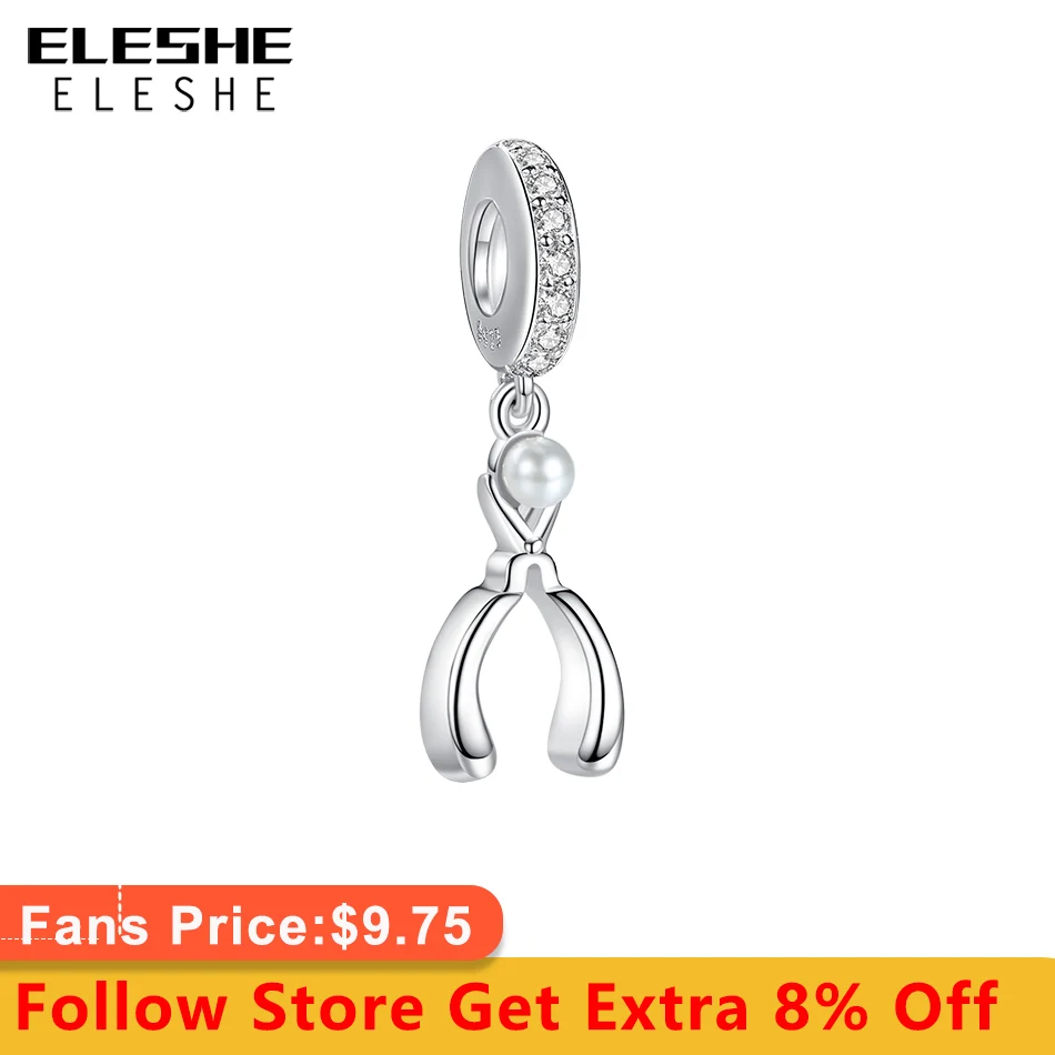 

ELESHE 2022 New 925 Sterling Silver Tools Scissor Dangle Charms Fit Original 925 Bracelet Beads for Women Fine DIY Jewelry Gift