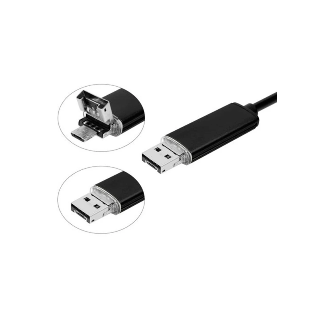 Видеоэндоскоп для смартфона с подсветкой / Гибкая камера телефона компьютера 5