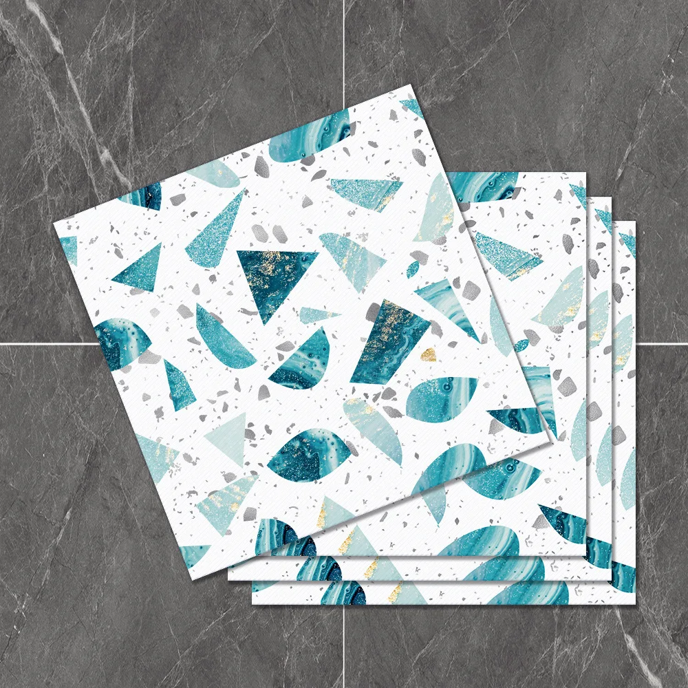

30X30CM Classic Terrazzo Floor Stickers Living Room Self-adhesive Waterproof Wall Tiles Sticker For Kitchen Bathroom Home Decor