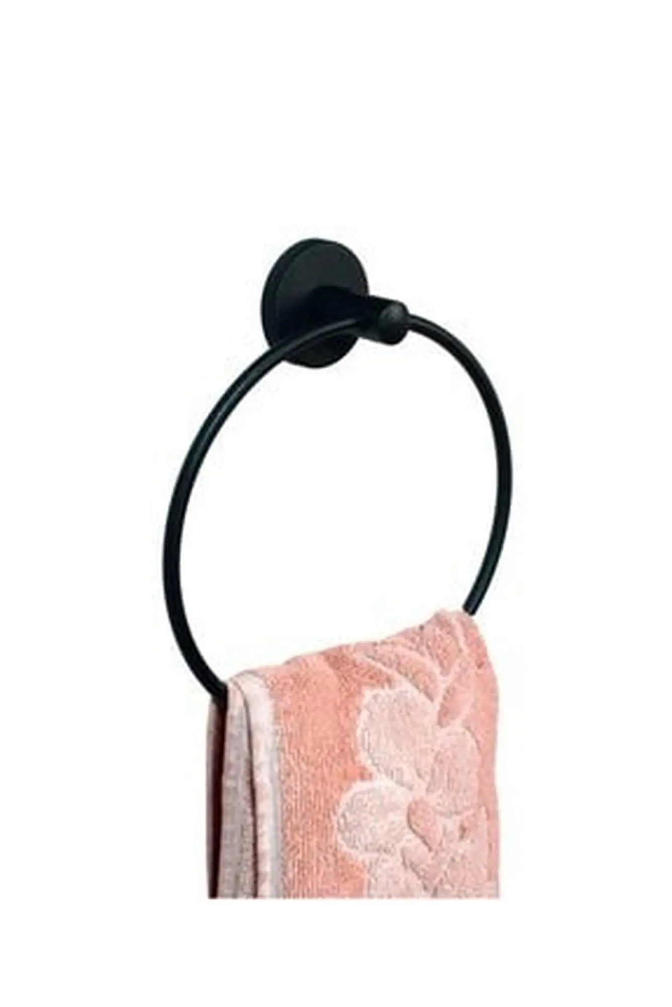 

Black Round Towel Holder