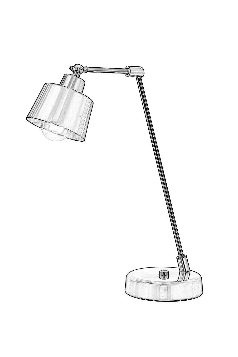 AVONNI HML 9074 M1 N никелированная Рабочая лампа E27 металл 23x15c|Настольные лампы| |