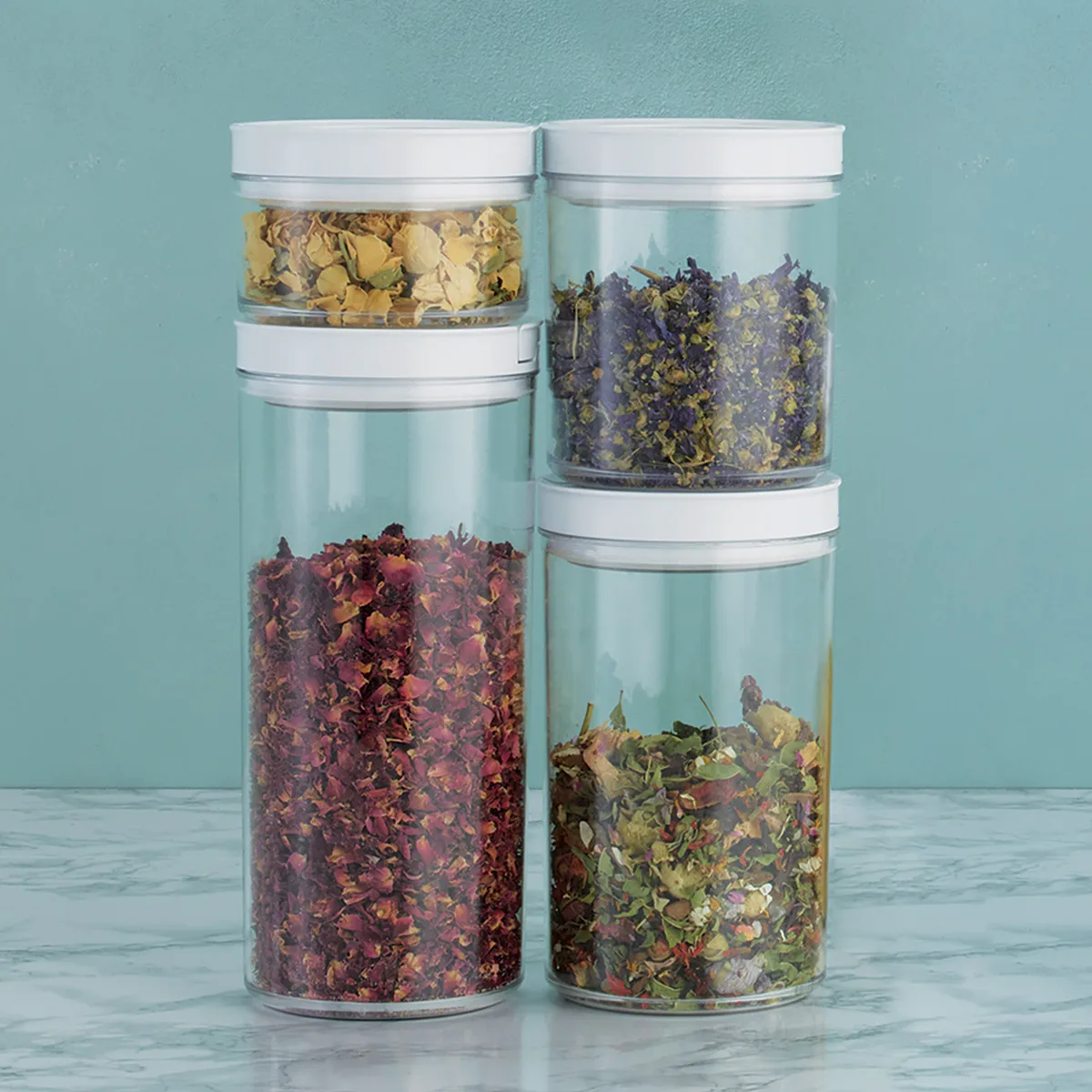 

Storage Container Quick Fresh Round, Storage case, Organizer, Kitchen Storage Container, 4 Piece Set