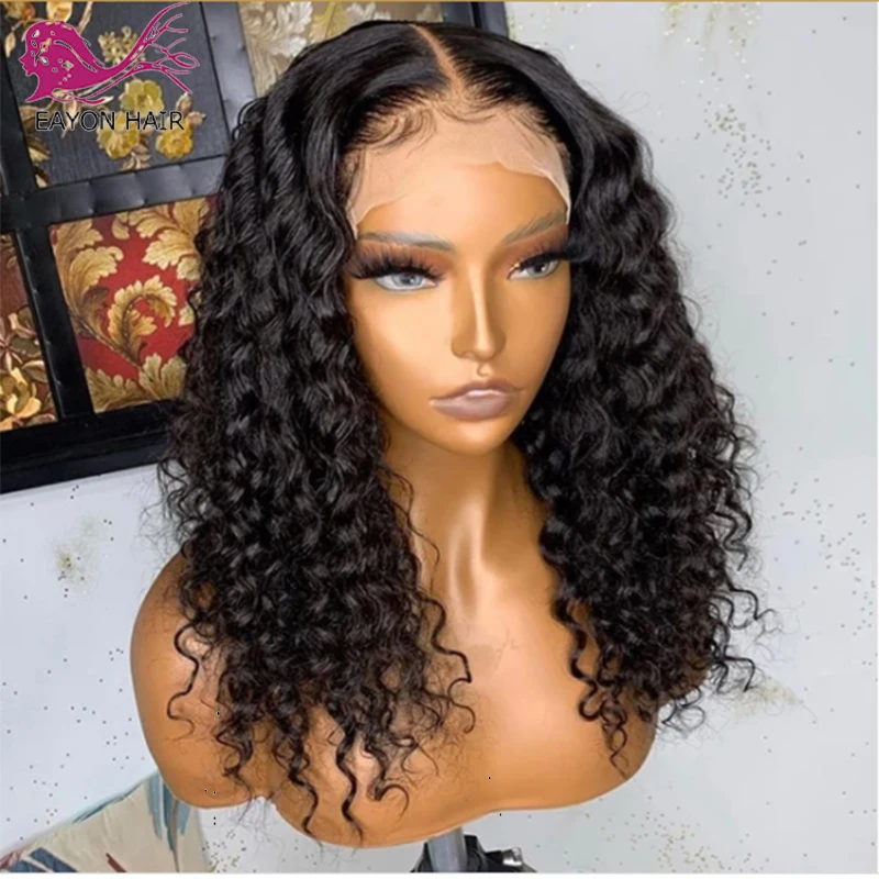 

Кудрявый парик на сетке спереди, человеческие волосы для черных женщин, предварительно выщипанные Детские волосы, бразильские волосы Remy 13x6 Hd, прозрачные передние парики на сетке