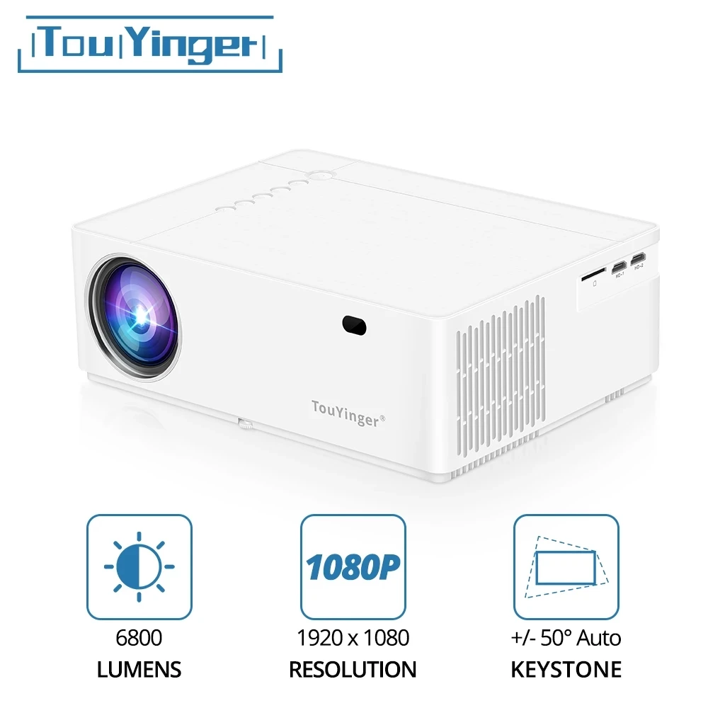 Проектор TouYinger M21 7000 лм 1080P поддержка 4K светодиодный видеопроектор автоматической