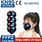 # A59 40-240 шт. Ffp2 маска Детские KN98 маски гигиенические одобренные планеты маска для лица с принтом для детей Ffp2 маски для младенцев