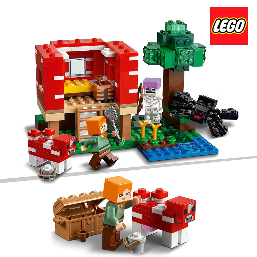 Конструктор LEGO Minecraft грибковый дом 21179 оригинал для детей Новая игрушка день