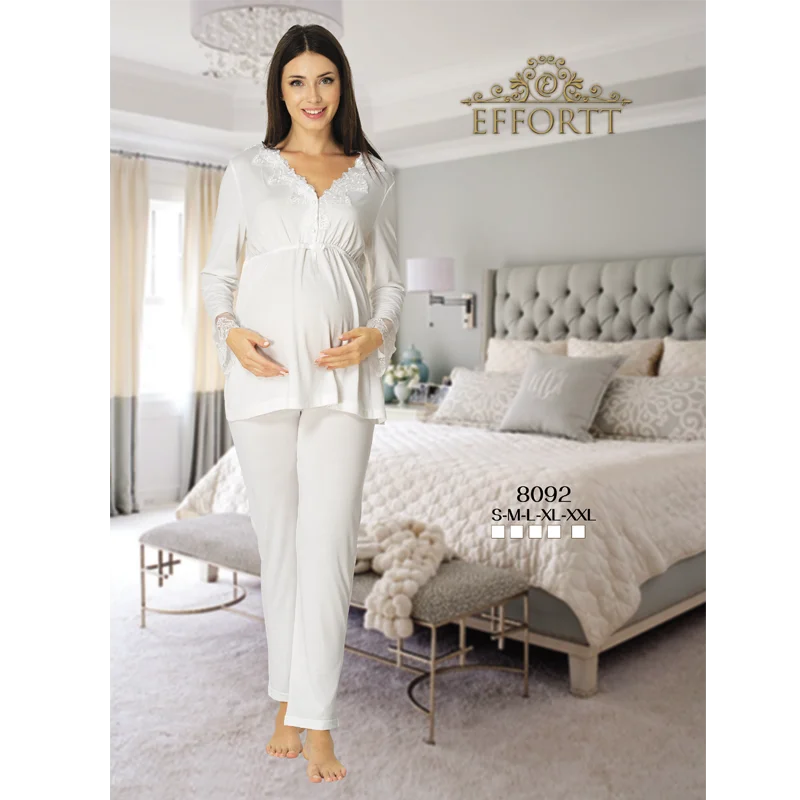

Women's Maternity Pajamas Set Turkish Cotton Production Pregnant Hospital Prenatal Comfortable Clothing Soft Fabric Home Wear