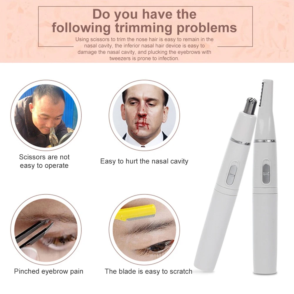 2 в 1 Многофункциональный Резак Электрический триммер для волос носу машинка