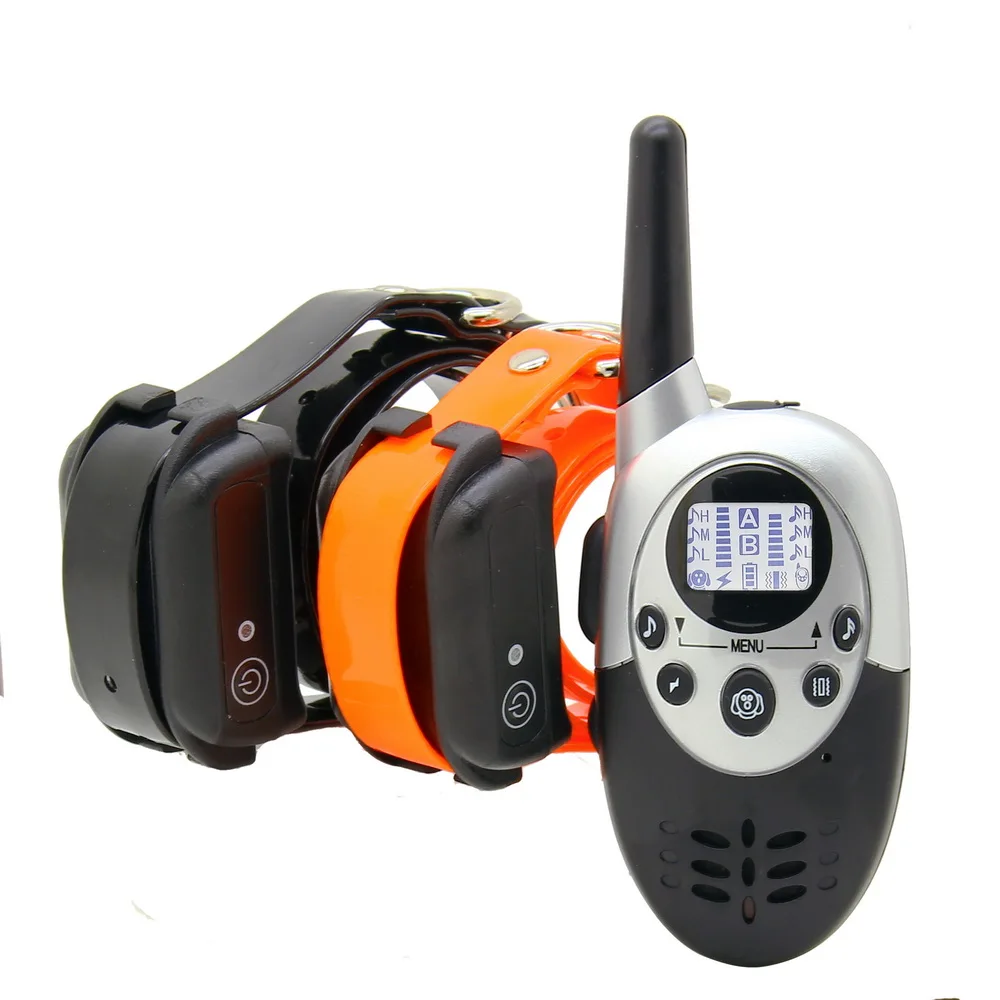 

For 2 dogs Rechargeable & Waterproof Training Collar for 1100 Yards Advanced Dog Training Systems