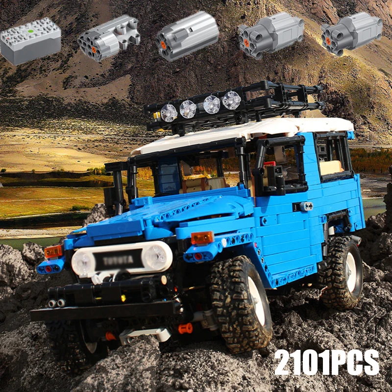

MOC TOYOTA Off-Road Vehicle City RC Car Series Land Cruiser SUV Truck Model Building Blocks Bricks Toys Set for Kids Gifts