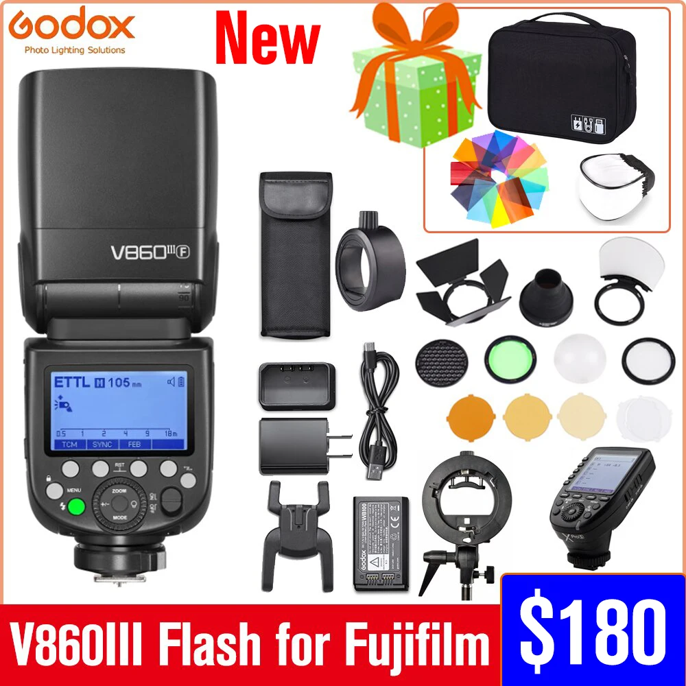 Godox V860III TTL V860 III HSS Speedlite Flash for Fujifilm X-T4 X100V GFX 100 100S GFX 50S II X-T3 Fuji V860II V850II upgrade