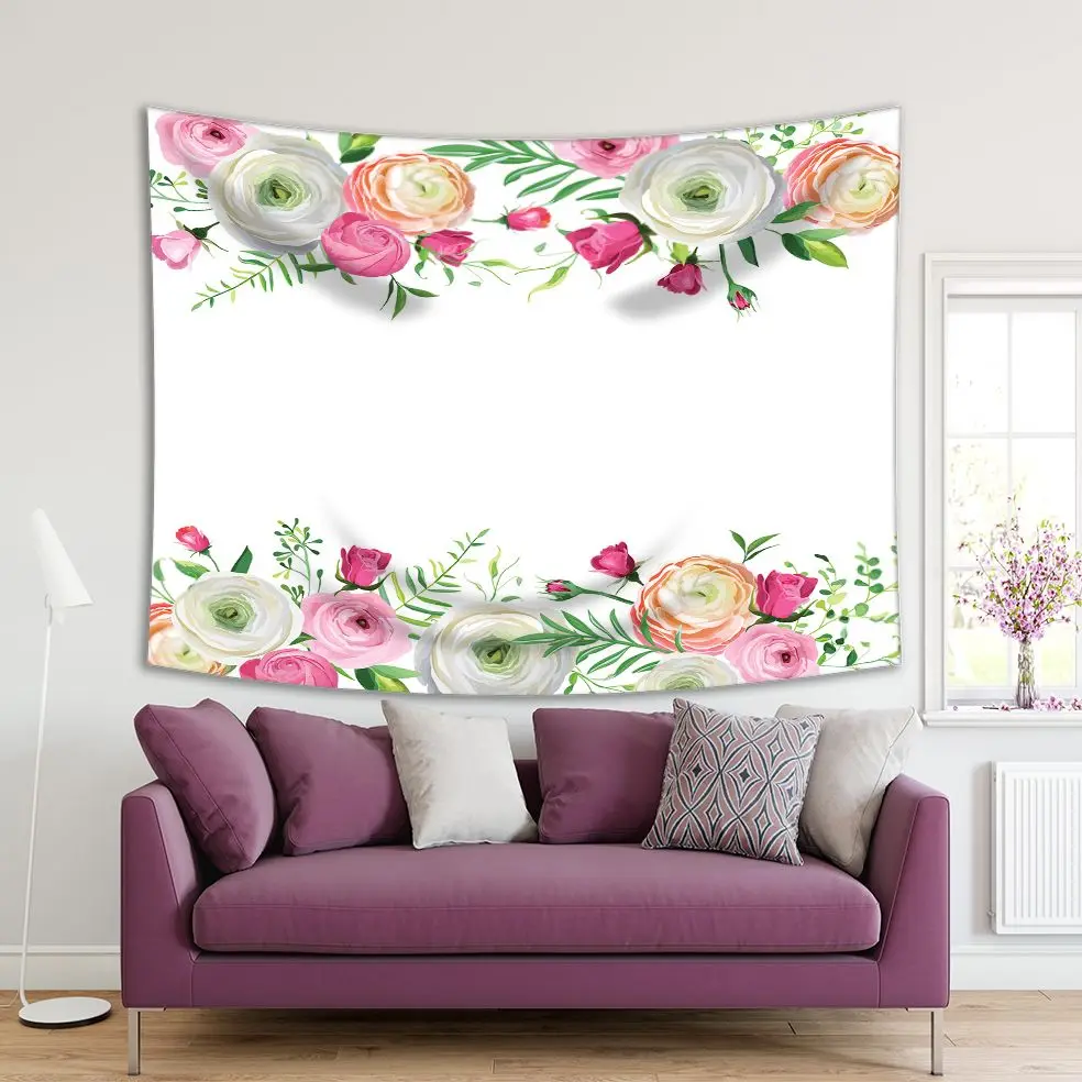 Гобеленовые цветы весна и лето Цветущая Цветочная рамка романтическое торжество