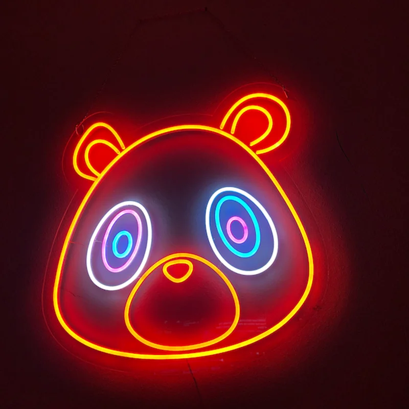 Неоновая вывеска Kanye в виде медведя на выпускной светодиодный неоновый