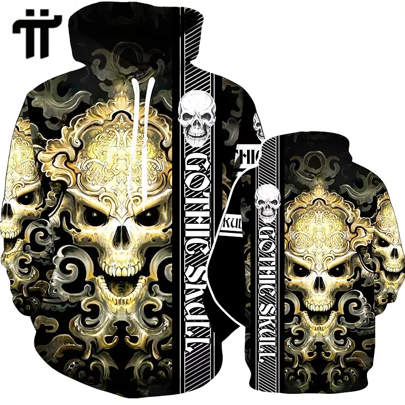 

Ghost Gothic Skull 3D Print Hoodie Coat Men Funny Harajuku Pullover Fashion Sweatshirt Streetwear Casual Long Sleeve Zip Jacket