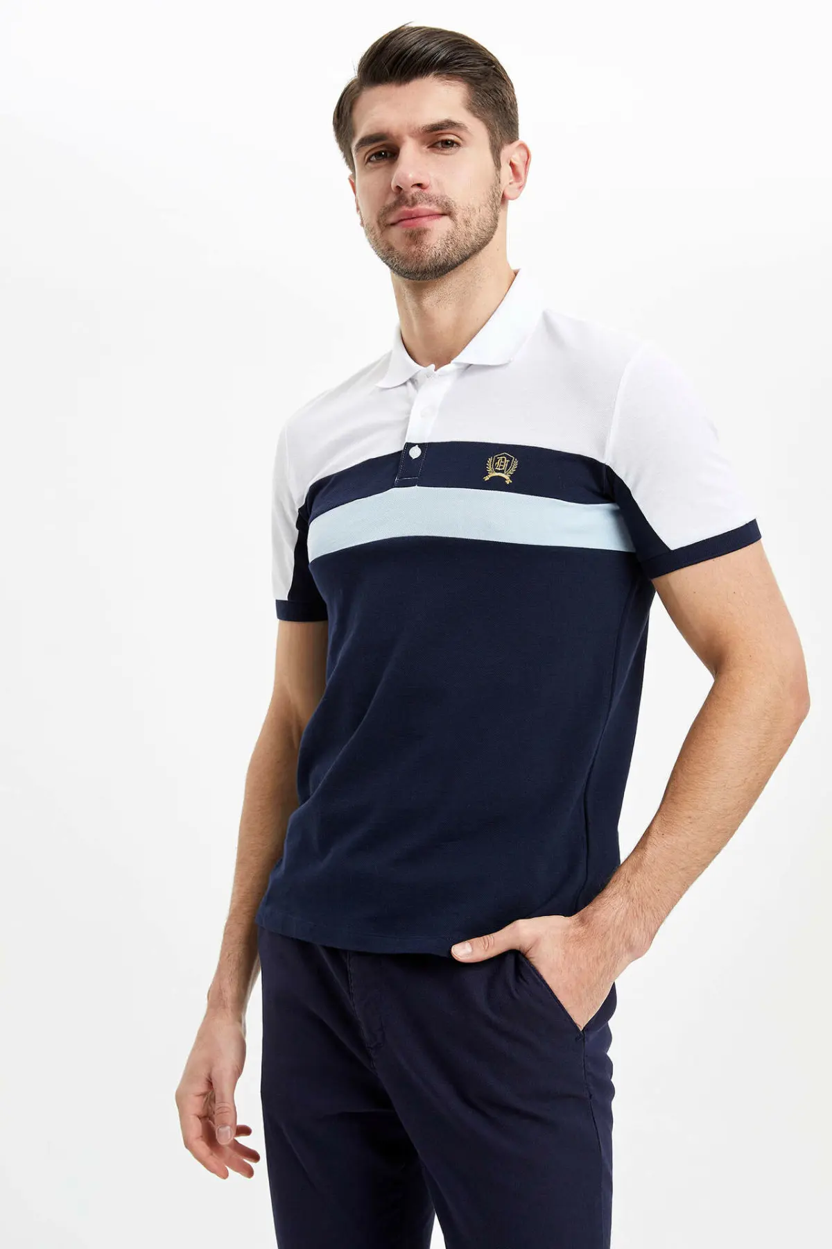 Мужская футболка DeFacto весенние повседневные футболки Топы мужские топы в