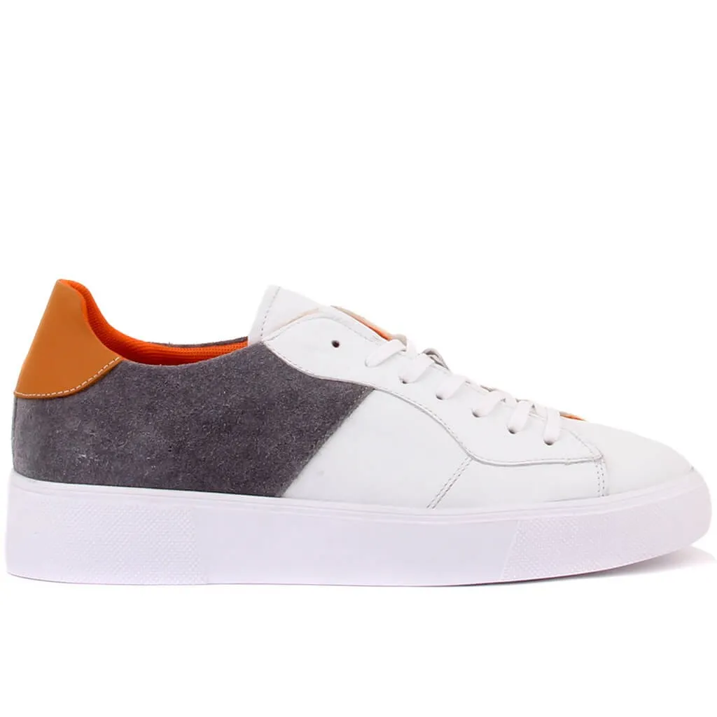 

Sail-Lakers White Leather, Gray Suede Men 'S Sneaker
