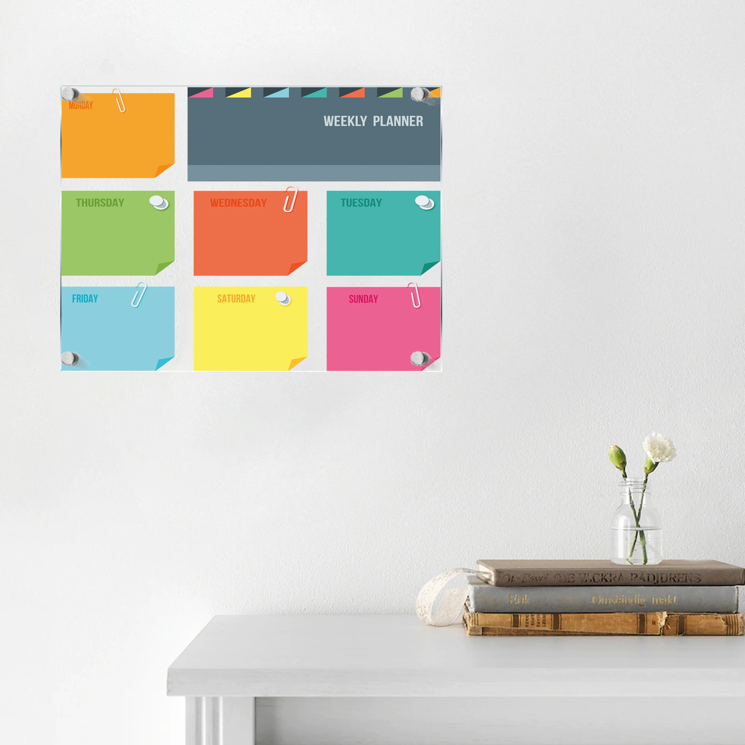 

Vertical Weekly Planner, Wall Calendar, Custom Text Personal Planner, Monthly weekly wall calendar 2022 , Office Home School