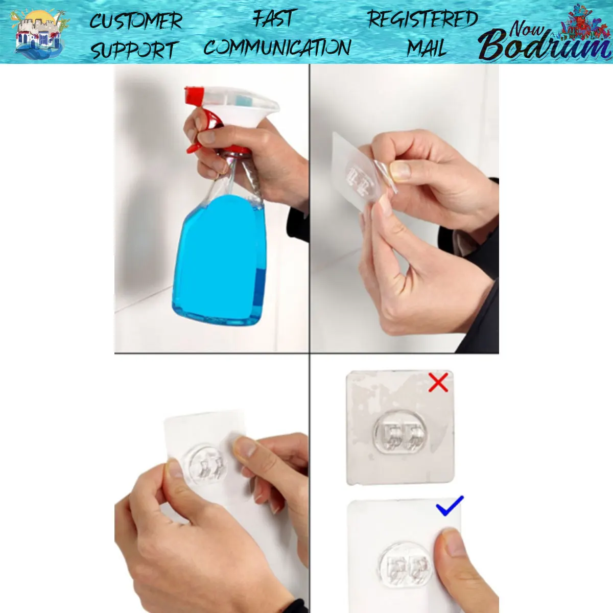 Technotel 2 шт. полки для ванной комнаты с клейкими крючками матовый черный 10 кг