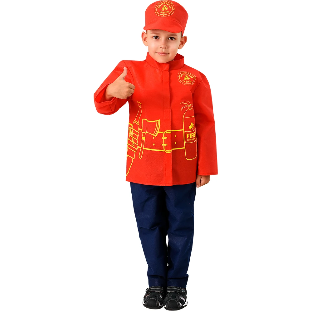 Набор пожарного-спасателя МЧС Мега Тойс детский костюм (жилет каска) / пожарный