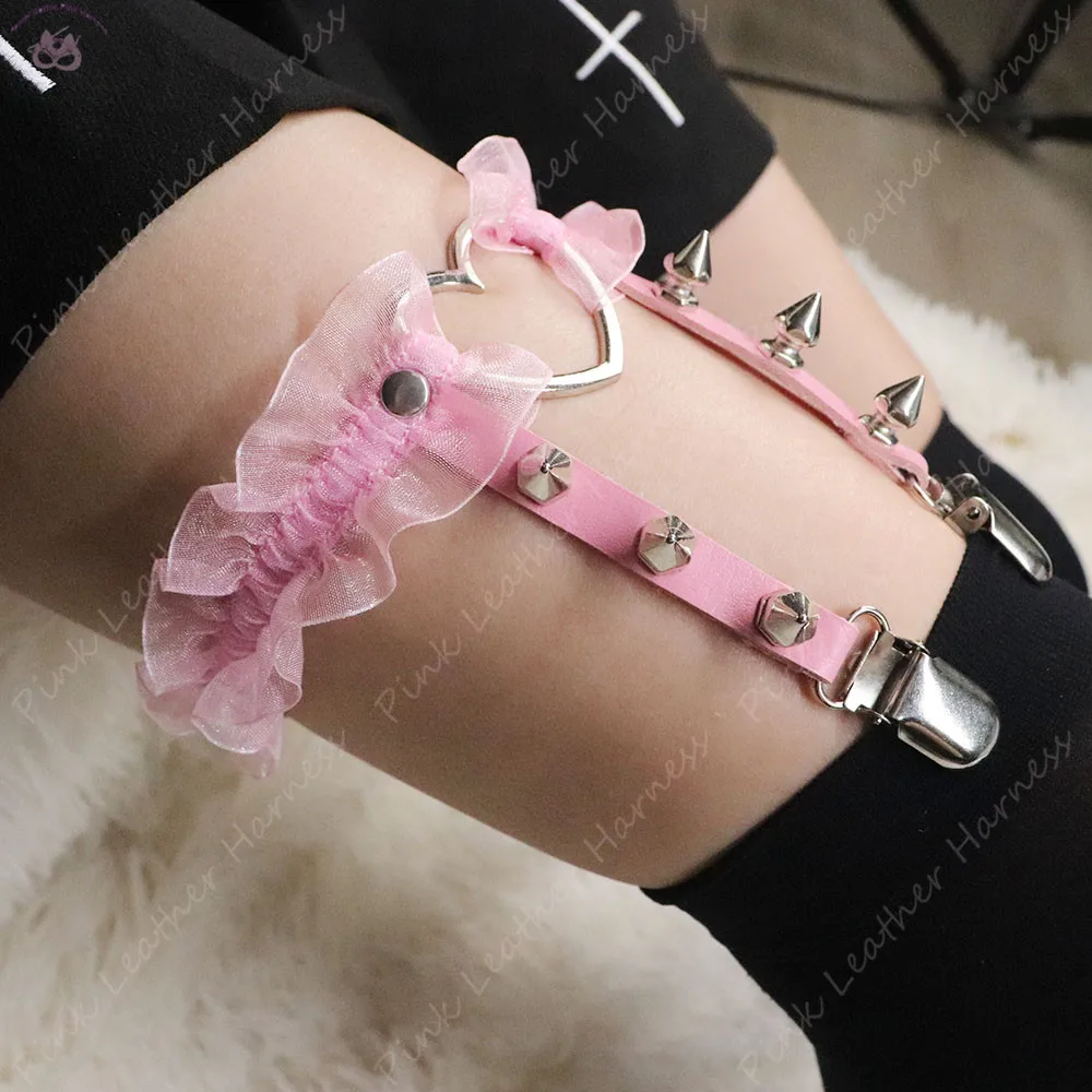 1 шт. панк подвязка женские ремни в стиле ретро с заклепками кружевные красочные