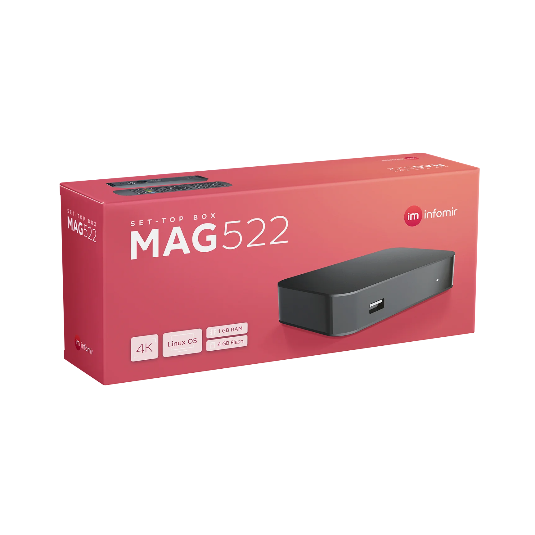ТВ-приставка Infomir MAG522 IPTV/OTT 4K медиастример Linux OS HDMI USB Ethernet |