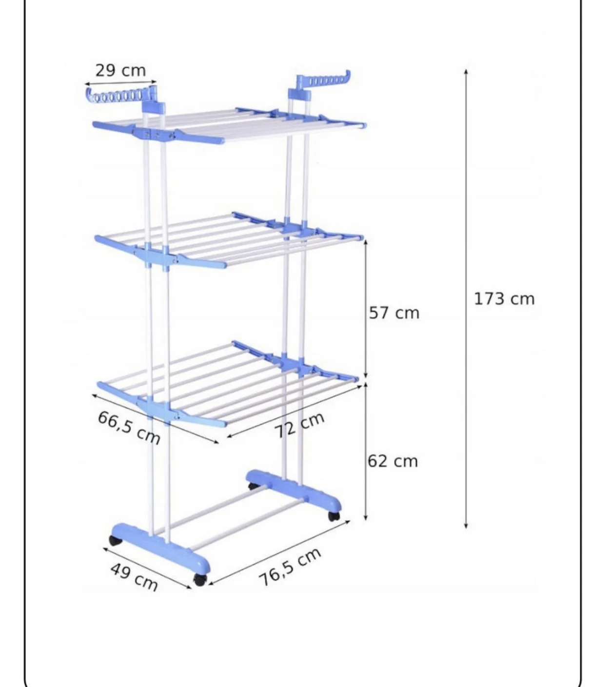Clothes horse rack Hanger floor Dryer vertical standing three-storey clothes dryer hanger. |