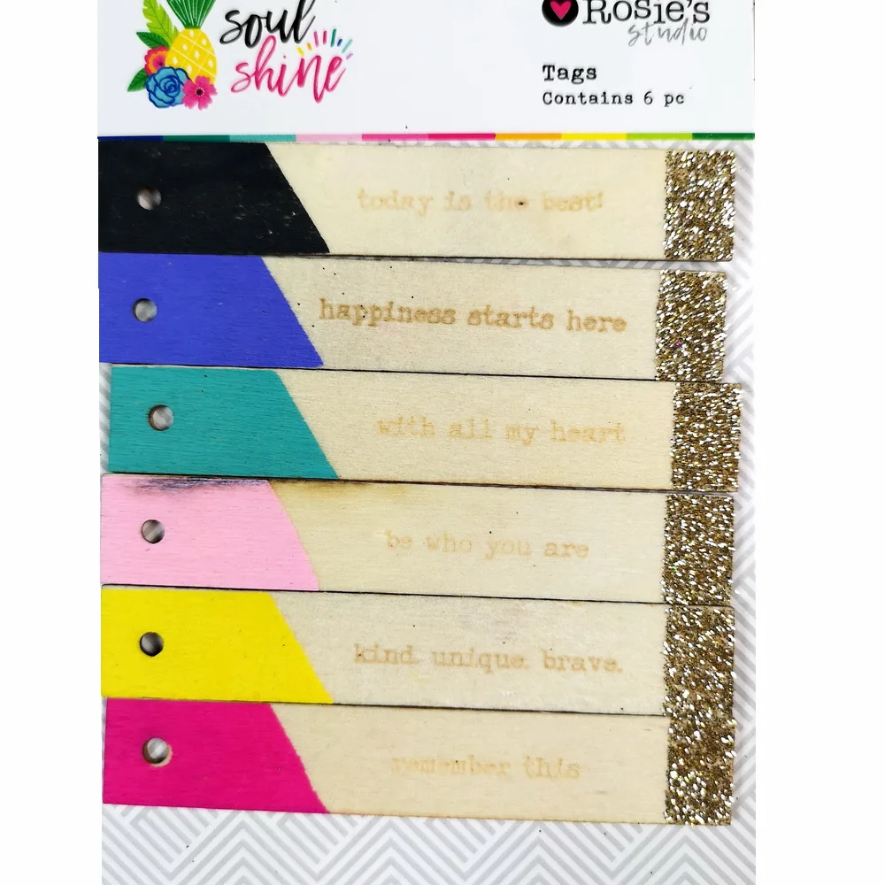 CRZCrafter деревянные бирки с принтом блестящий дизайн украшения DIY Ремесло