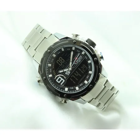 

NAVFORCE DGTAL NF9146M ANALOG STEEL METAL MEN 'S WATCH 416374979