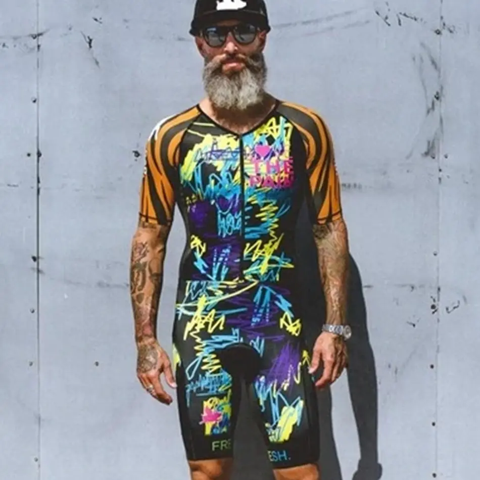 Trisuit 2 LOVE THE PAIN Triathlon Pro Team, спортивный костюм для велоспорта, Мужская одежда для велоспорта на заказ с коротким рукавом, Ciclismo Maillot Skinsuit - Цвет: Trisuit 2