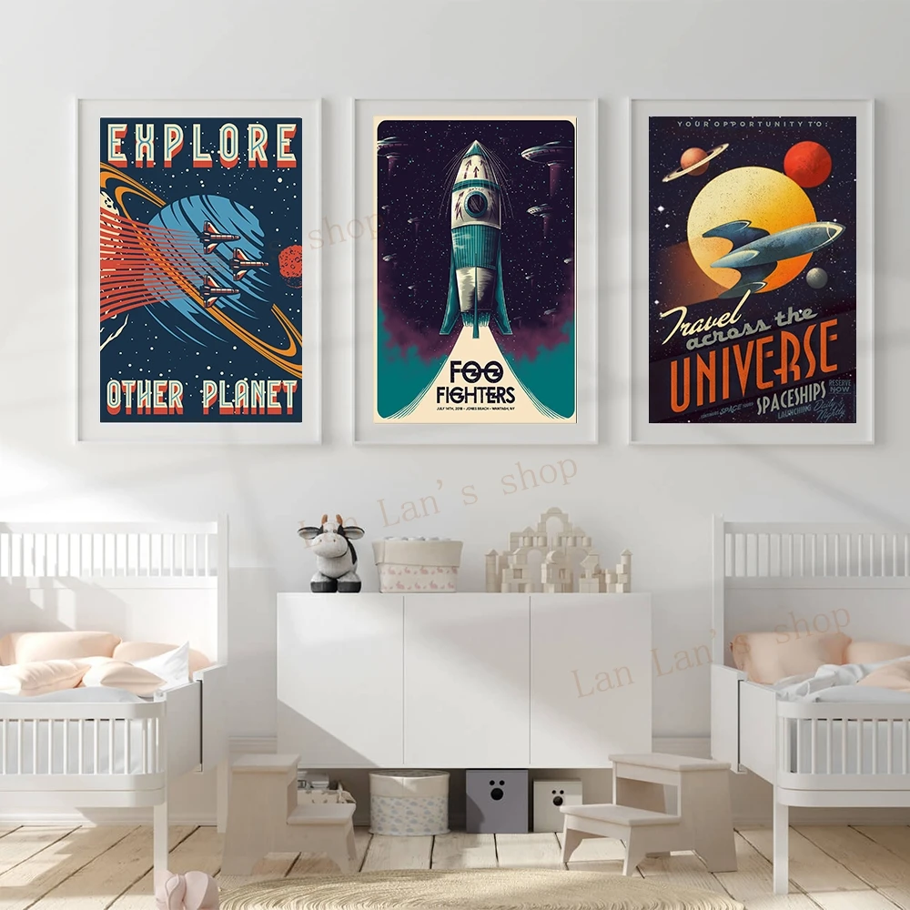 Foo постер воин изображение на холсте космическое исследование ракета корабль