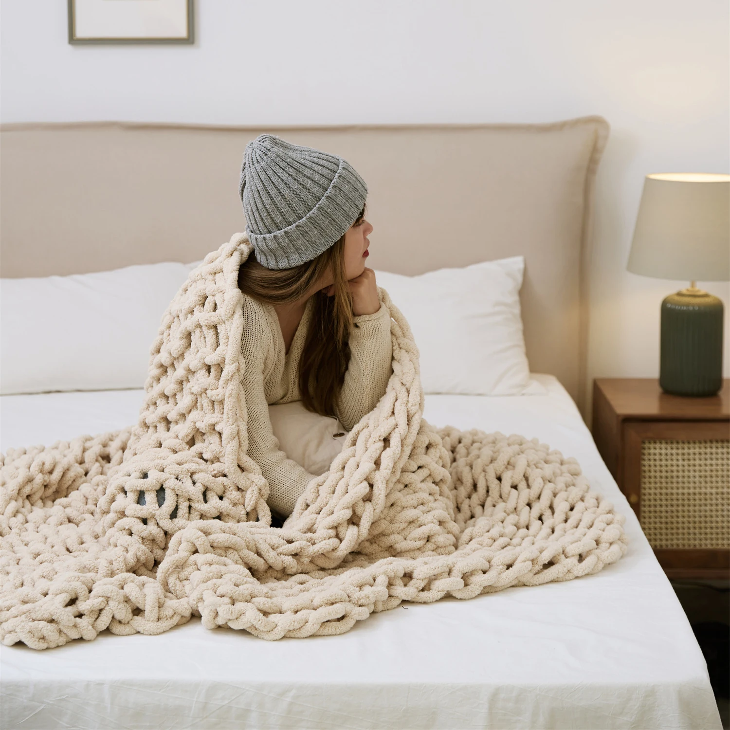 REGINA accogliente ciniglia coperta a maglia robusta tiro per letto divano camera da letto soggiorno tappeto decorativo tappeto tappeto trapunta estiva coperte
