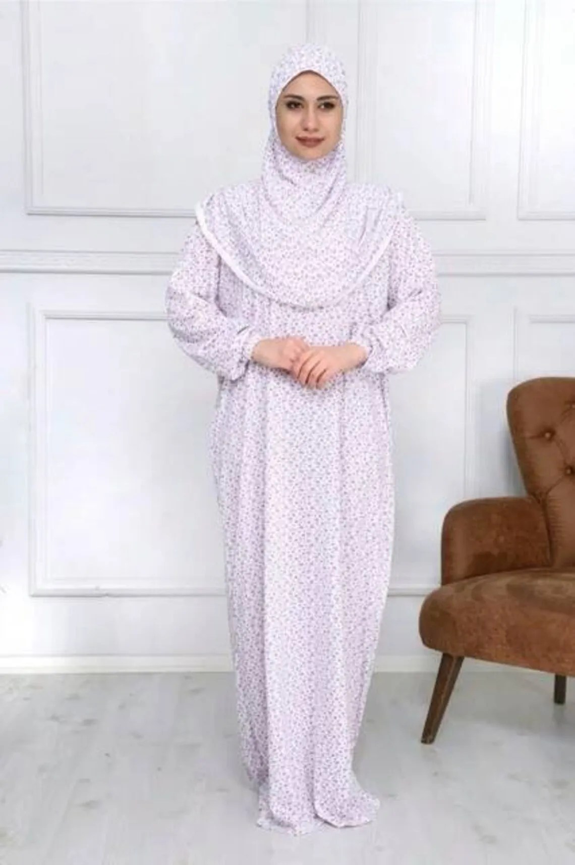 Мусульманское полное покрытие абайя для молитв платье Свободный исламский традиционный хлопок Сделано в Турции женский тонкий Awe один 1 шт. ...