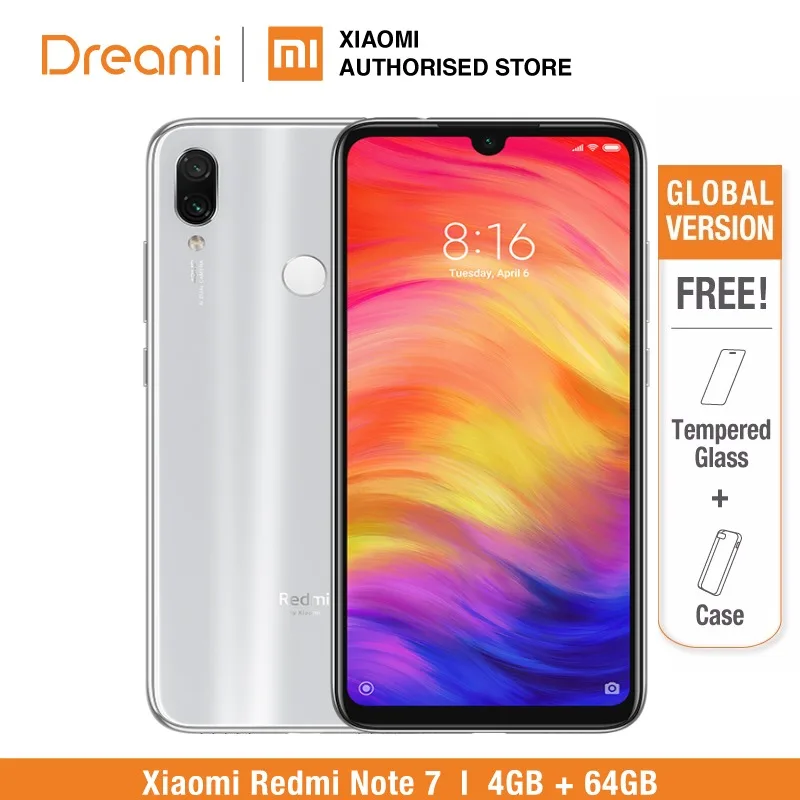 Глобальная версия Redmi Note 7 64 Гб rom 4 Гб ram(абсолютно новая и герметичная коробка), note7 64 ГБ