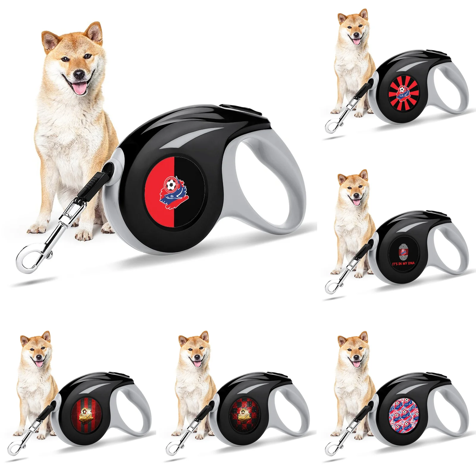 

Hapoel Haifa Fc Retractable Dog Leash, Pet Walking Leash with Anti-Slip Handle Strong Nylo, One-Handed Brake, Pause, Lock