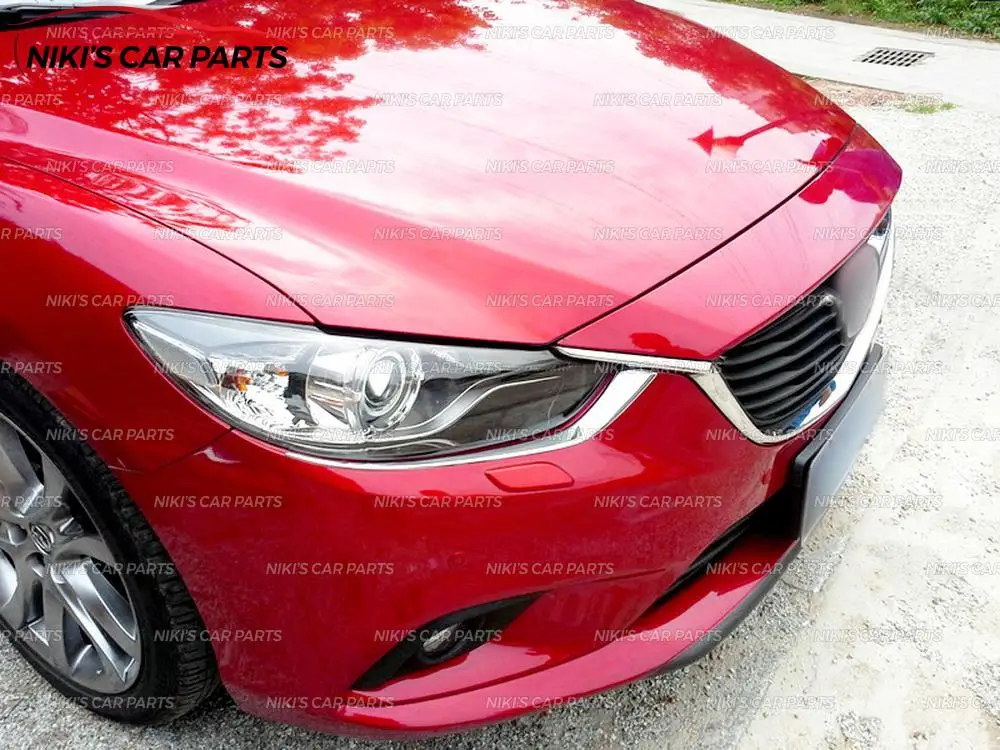 Реснички под фары для Mazda 6 2013 2016 ABS пластик хром 2 шт. литье украшение Тюнинг