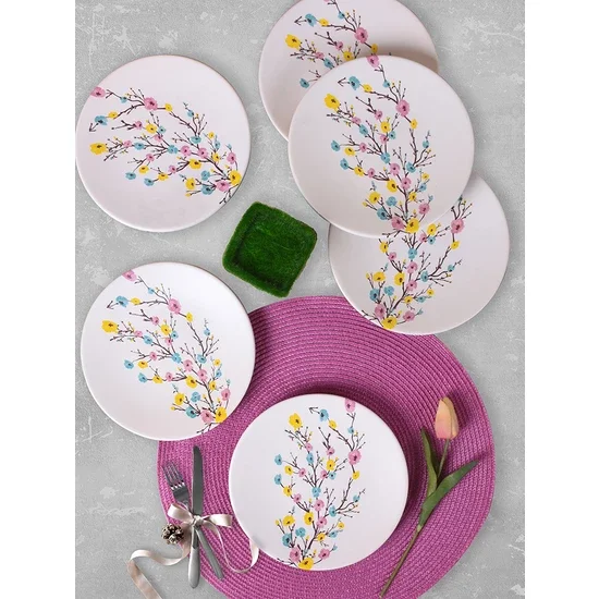 

Spring Bud Serving Plate 26 Cm 6 PCs Stoneware Earthenware