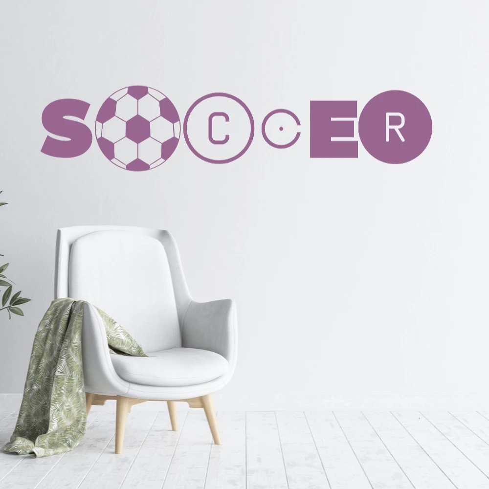 Новая креативная футбольная Наклейка на стену с логотипом Футбольная Спортивная