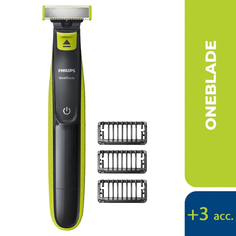 Оригинальная Бритва Philips OneBlade 2520 электробритва с 3 насадками Водонепроницаемый