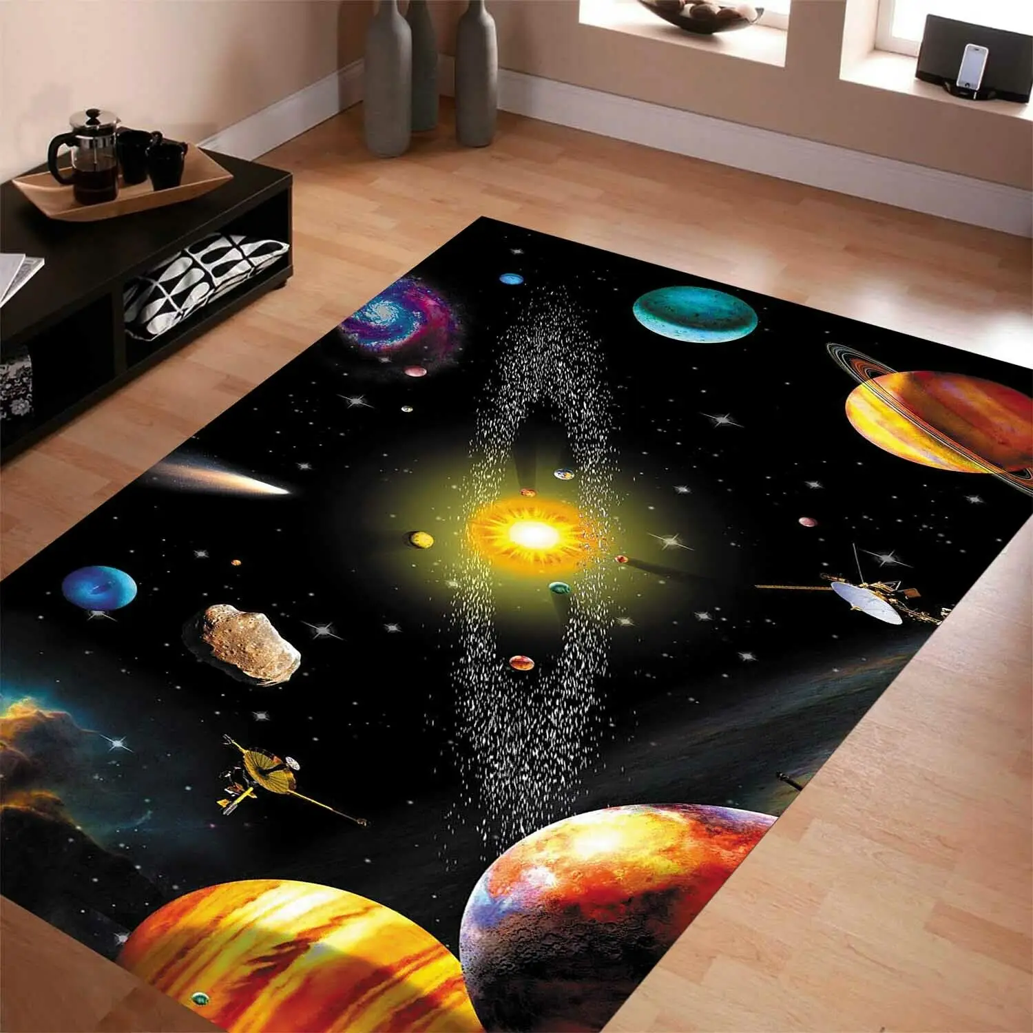 

Space and Planet 2 Patterned Carpet ,Non Slip Floor Carpet,Teen's Carpet,Turkish Rug