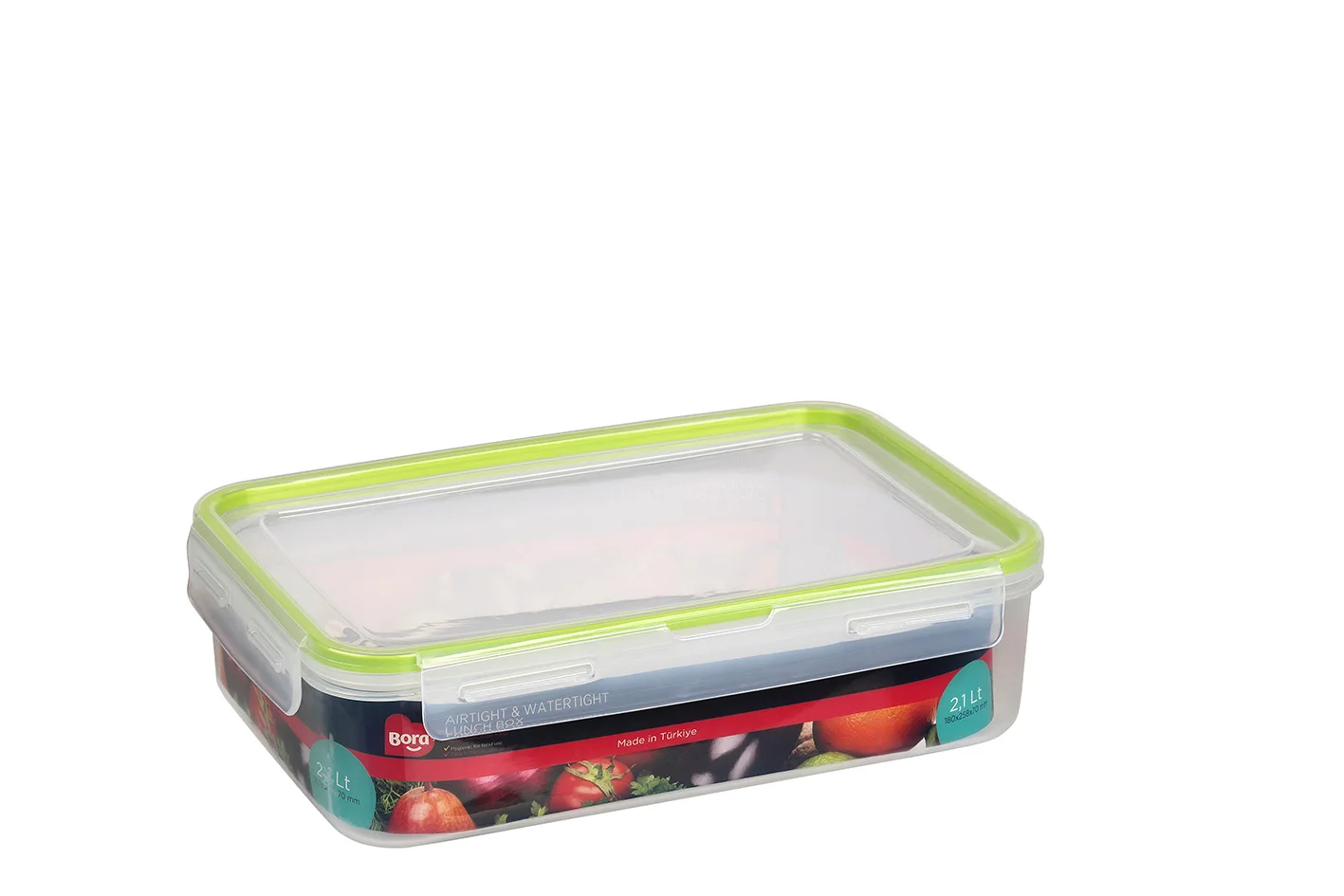 Container rectangular 'ɻora'' 2.1л LWH 258 х180х70mm cover on защелках stripe салатовая plastic пл-bo878 |
