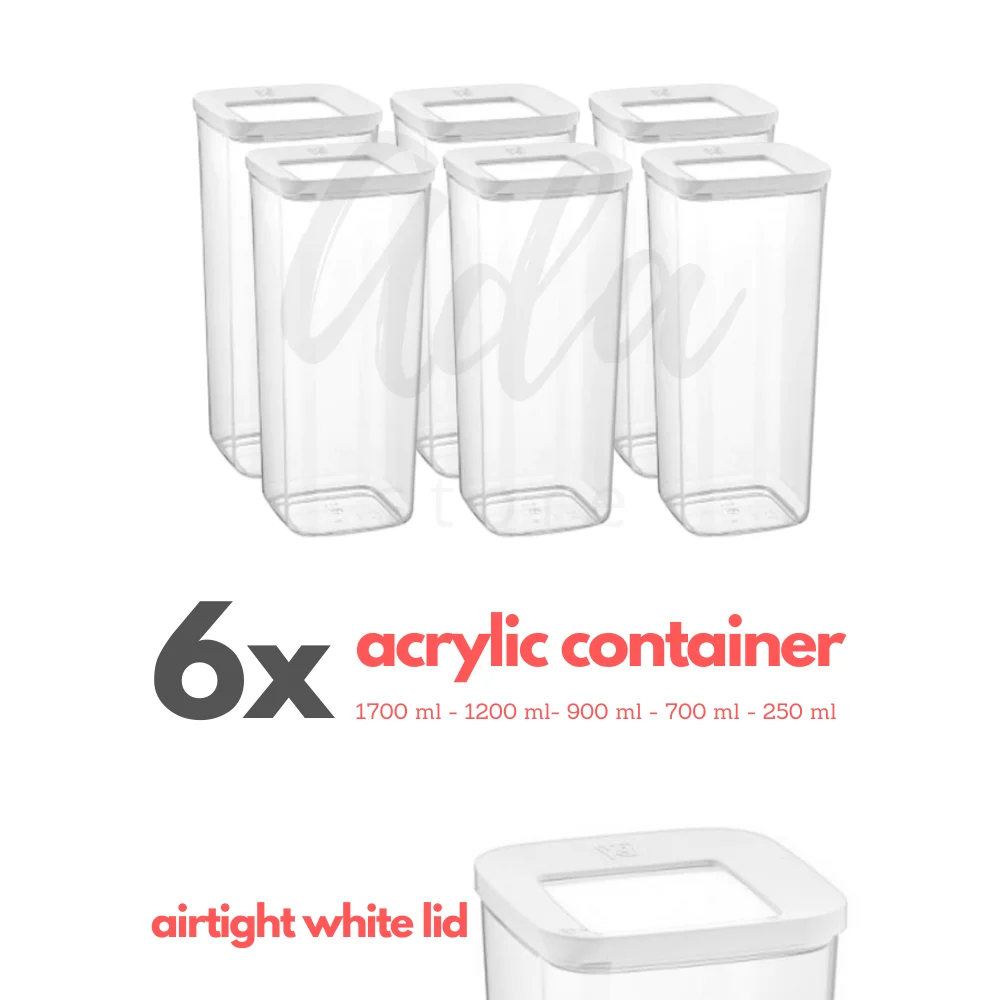 Квадратный Контейнер для хранения 6 шт. кухонный Регулируемый - Цена: 2772.8