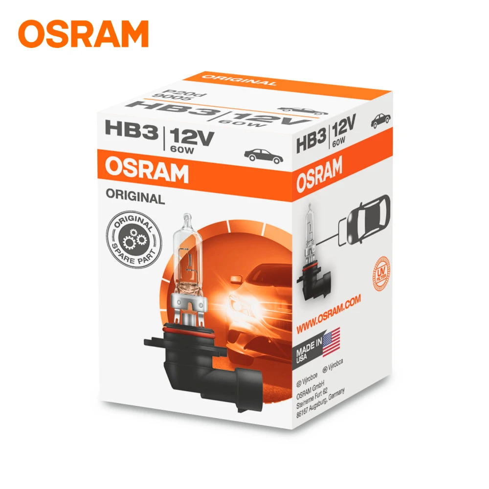 Автомобильные галогенные лампы Osram ORIGINAL H1 H7 H4 H8 HB3 HB4 H11 HIR2 64150 64193 64210 64211 9005 9006 9012 |