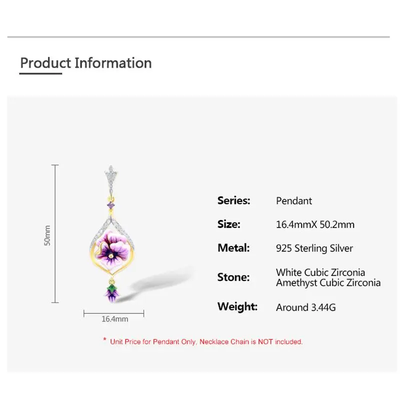 

Olivia Yip - Gorgeous Purple Flower Pendant